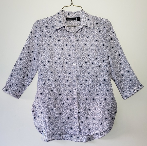 Blue Patterned Button Down - Picture 4 of 8